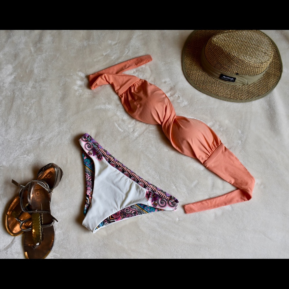 Red Carter Reversible Bikini - Picture 2 of 2